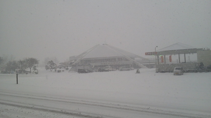 大雪のなかの初詣